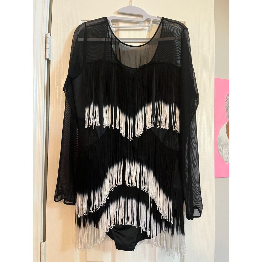 Black Fringe Tassel Top - Dramatic Western Boho Statement Top